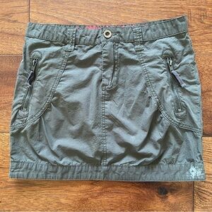 90s Y2K Vintage Groggy Olive Green Mini Skirt